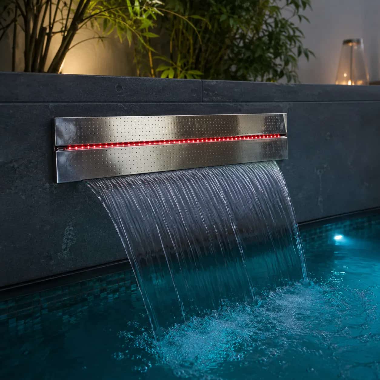 Cascata de Teto Dupla Efeito Chuva com LED