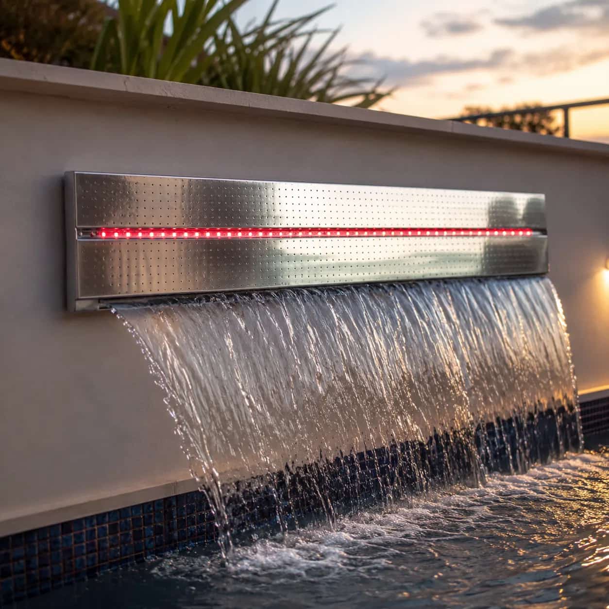 Cascata de Teto Dupla Efeito Chuva com LED