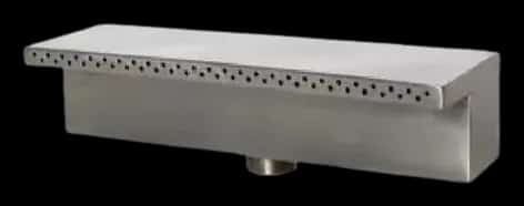 Cascata de embutir frontal efeito chuva em inox 304 para piscina