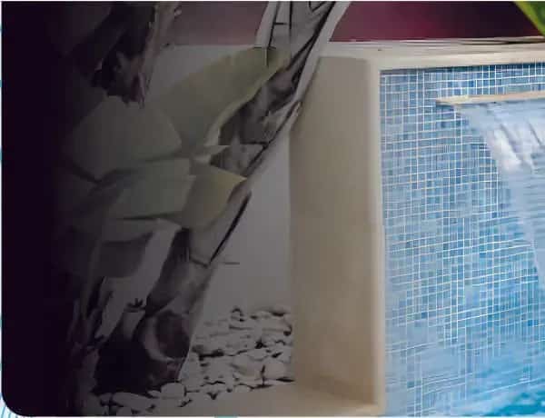 Cascatas para piscinas Embutir TRADICIONAL LED 25cm | Inox Reis