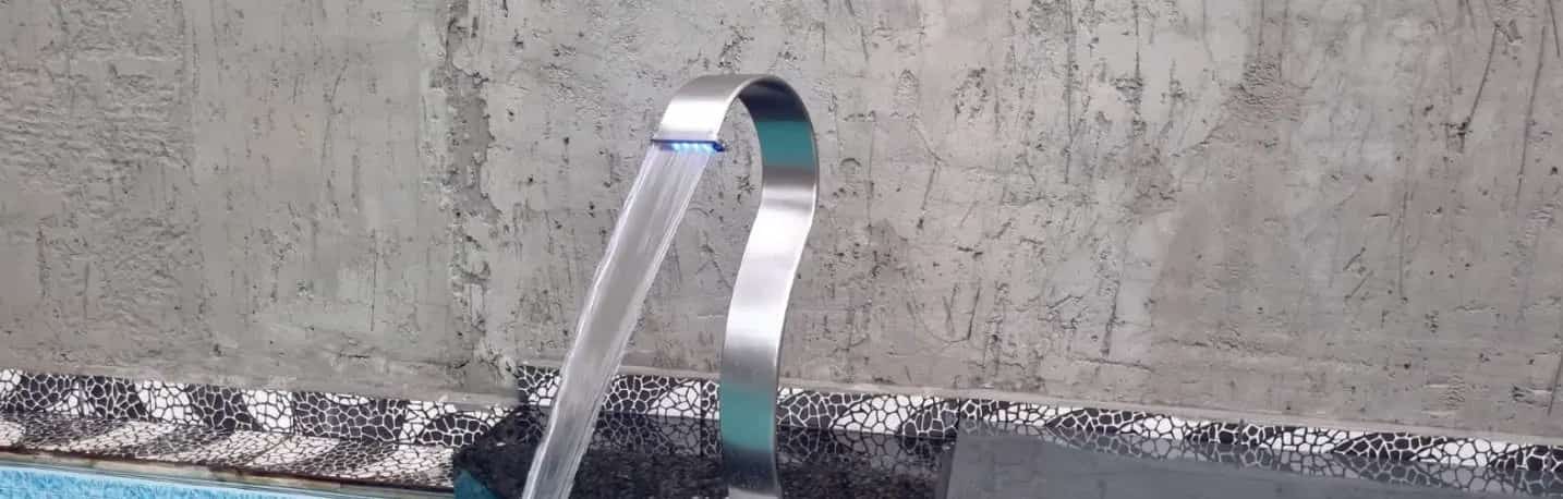 Cascata Para Piscina Slim Aço Inox 42cm 5cm Escovado | Inox Reis
