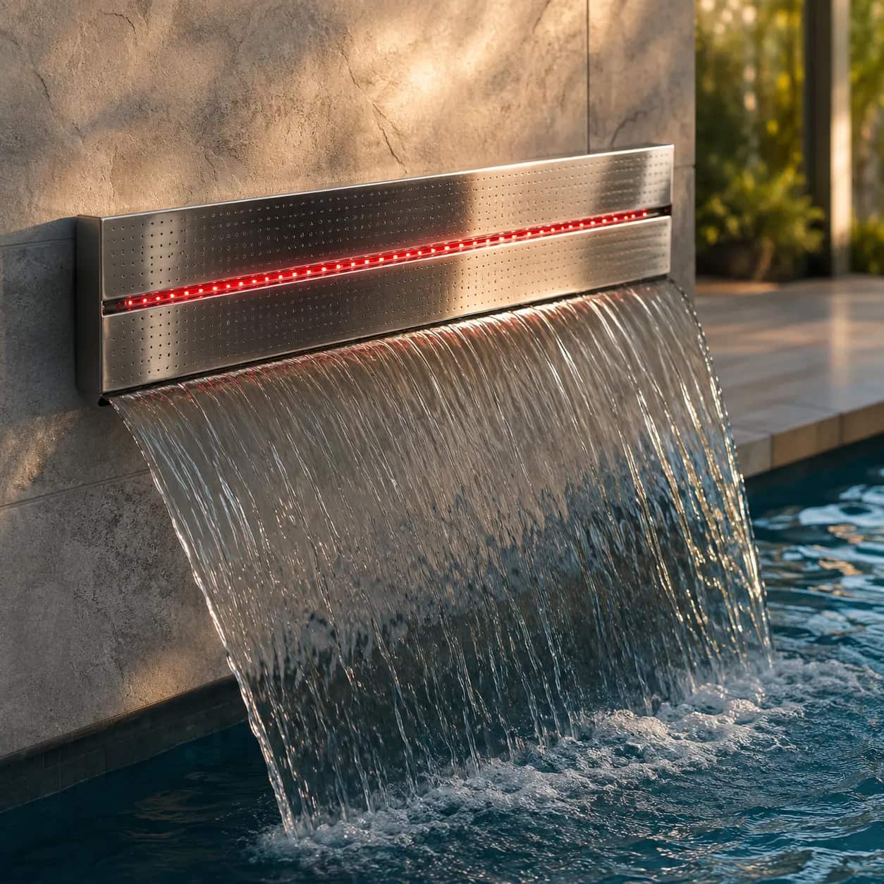 Cascata de Teto Dupla Efeito Chuva com LED
