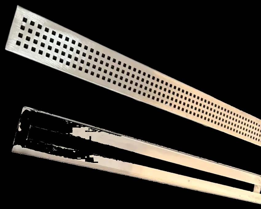 Ralo linear de inox com grelha para banheiro