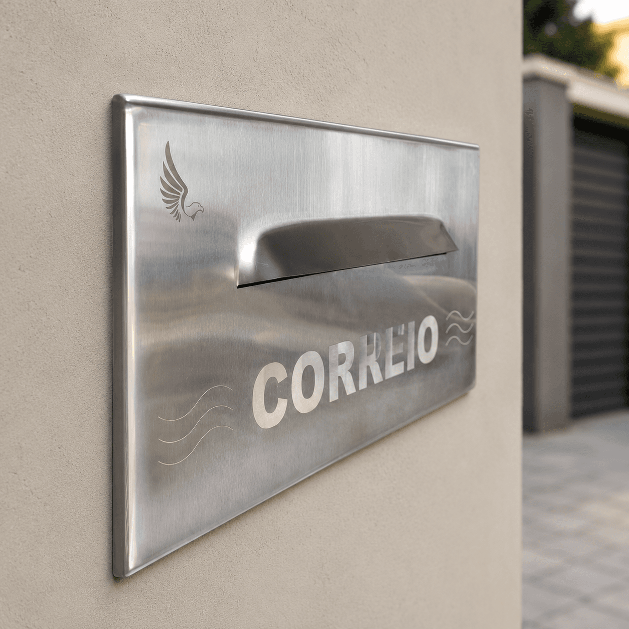 Caixa de correio em aço inox 304 de embutir