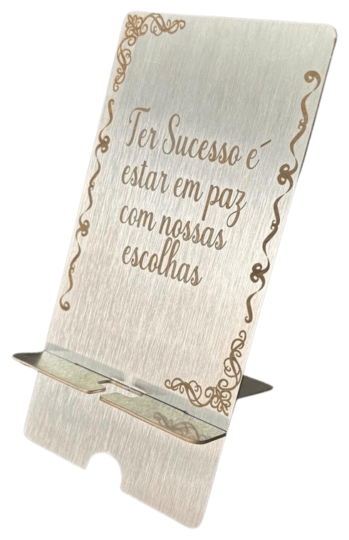 Suporte de inox para celular e notebook