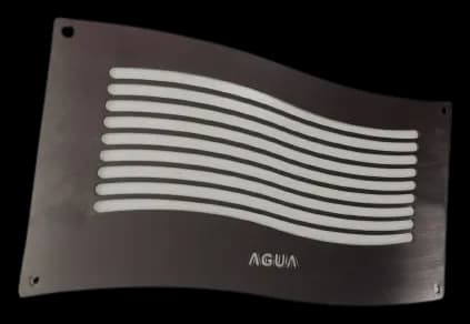 Visor de leitura de água em inox